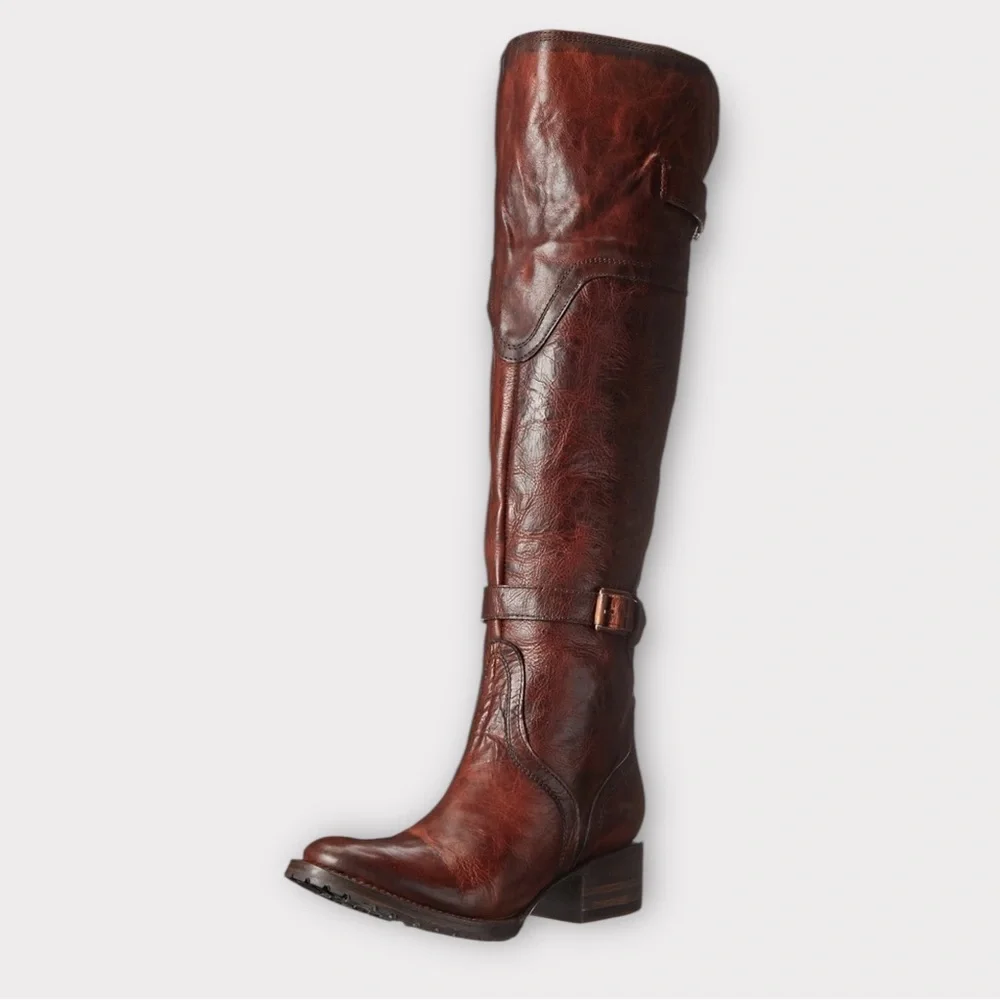 Freebird Quebec Equestrian brown over knee boot - Picture 3 of 13